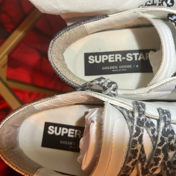 GOLDEN GOOSE 39 Women Super-Star in white leather with gray suede star LIVE LOVE - Picture 5 of 8